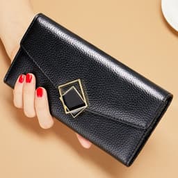 image-Women's Long Fashion Large-capacity Genuine Leather Wallet