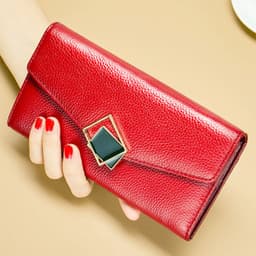 image-Women's Long Fashion Large-capacity Genuine Leather Wallet