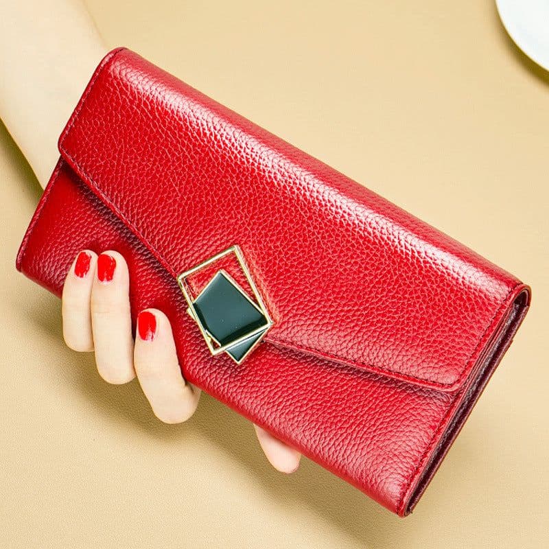 image-Women's Long Fashion Large-capacity Genuine Leather Wallet
