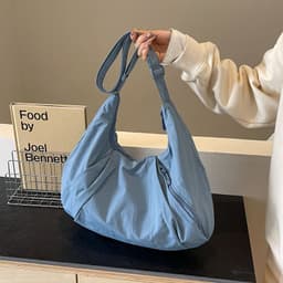 image-Pleated Messenger Bag Large Capacity Artistic Simple Fashion