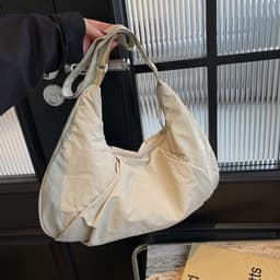 image-Pleated Messenger Bag Large Capacity Artistic Simple Fashion