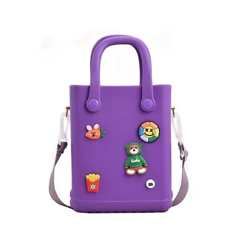 image-DIY Hole Beach Vacation Bag Women's Simple Handbag