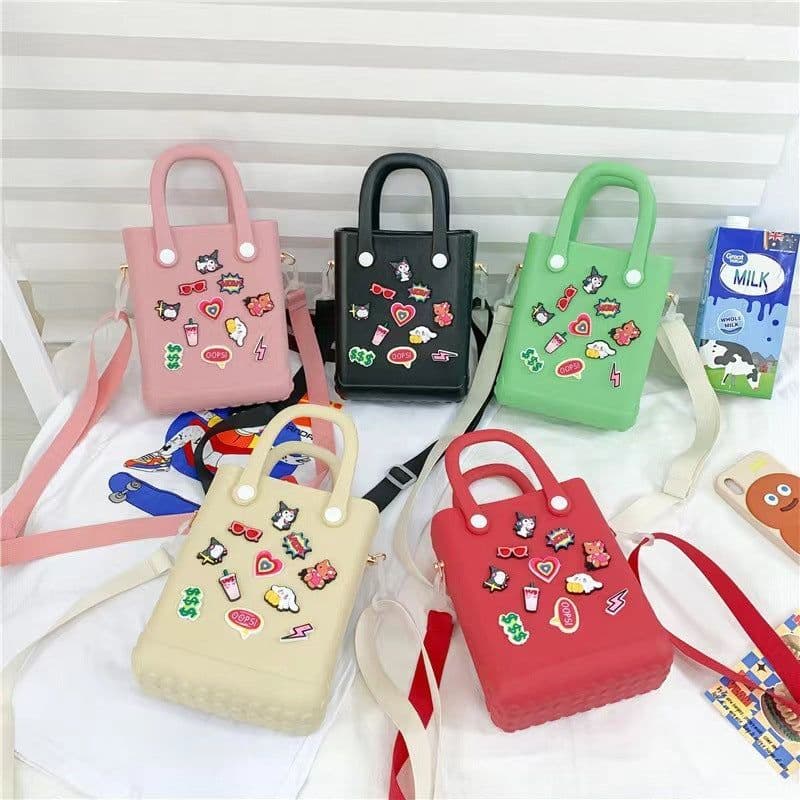 image-DIY Hole Beach Vacation Bag Women's Simple Handbag