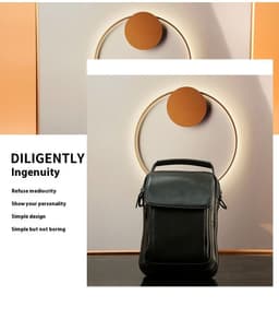 image-Men's Bag Genuine Leather Retro Cowhide Casual Messenger Bag