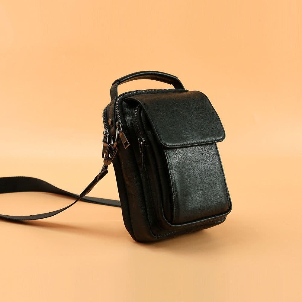image-Men's Bag Genuine Leather Retro Cowhide Casual Messenger Bag