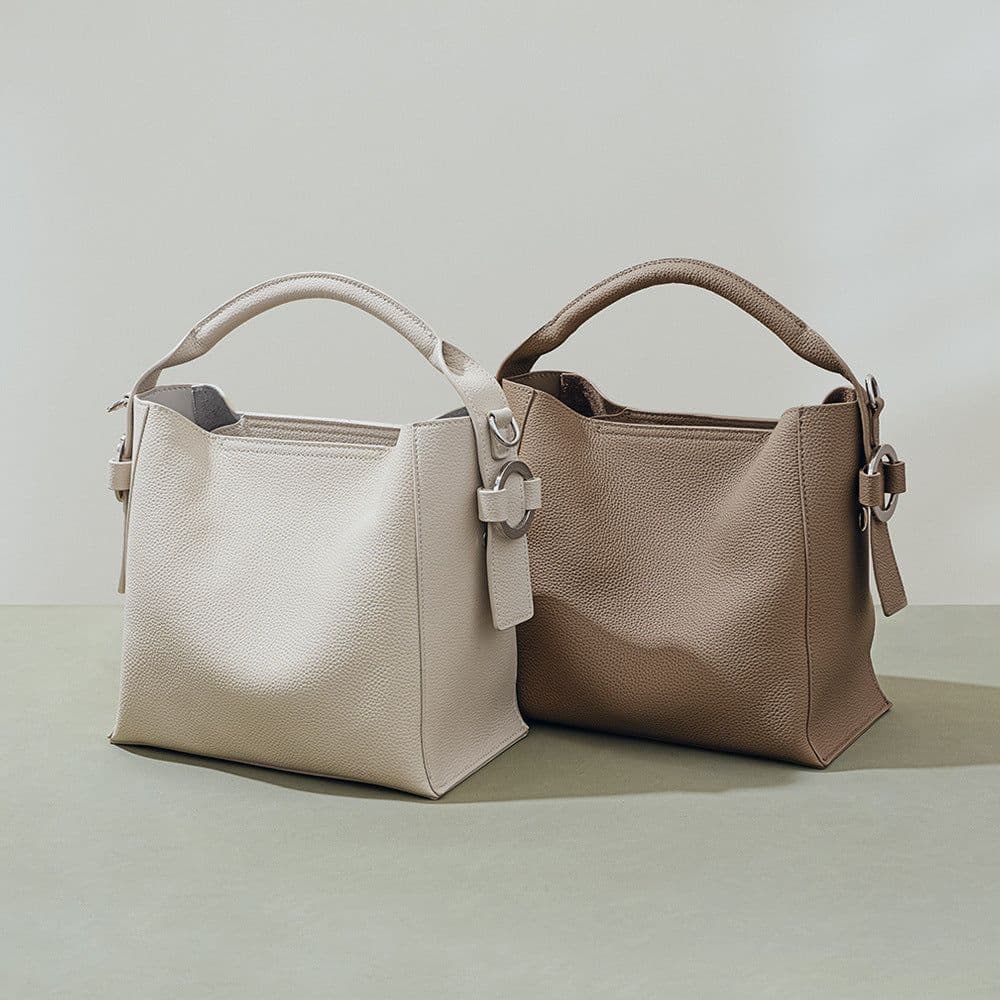 image-Women's Fashion Top Layer Cowhide Bucket Bag
