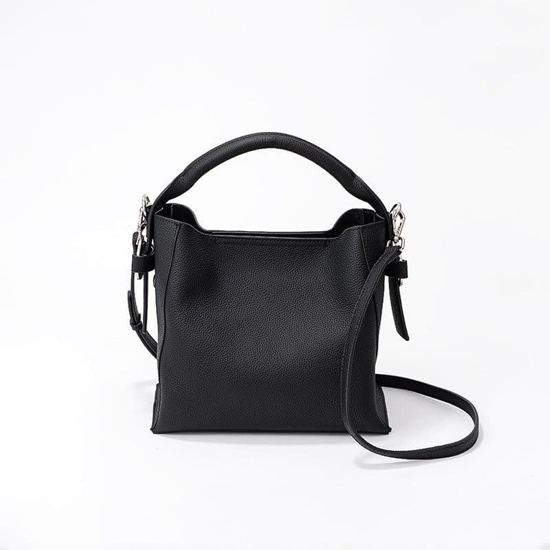 image-Women's Fashion Top Layer Cowhide Bucket Bag