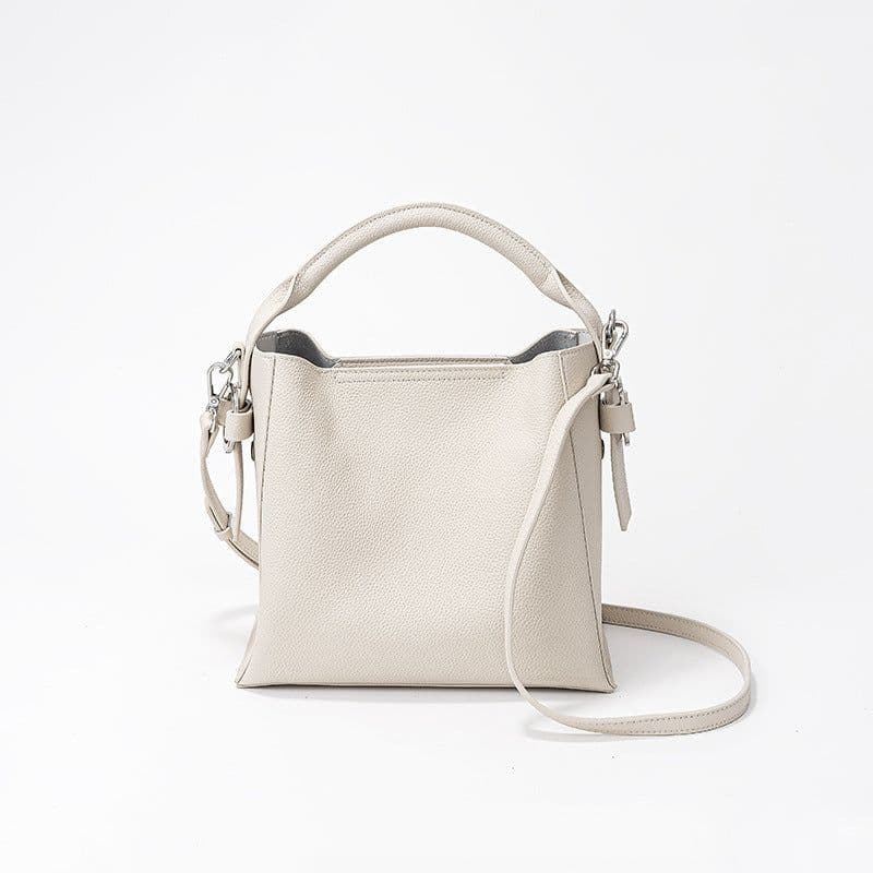 image-Women's Fashion Top Layer Cowhide Bucket Bag