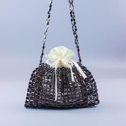 image-Handmade Flat Beads Woven Large Dumpling Fashion Trendy One-shoulder Handbag