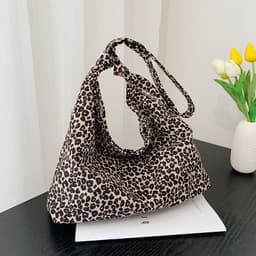 image-Women's Large-capacity Leopard Print Fashion Shoulder Bag