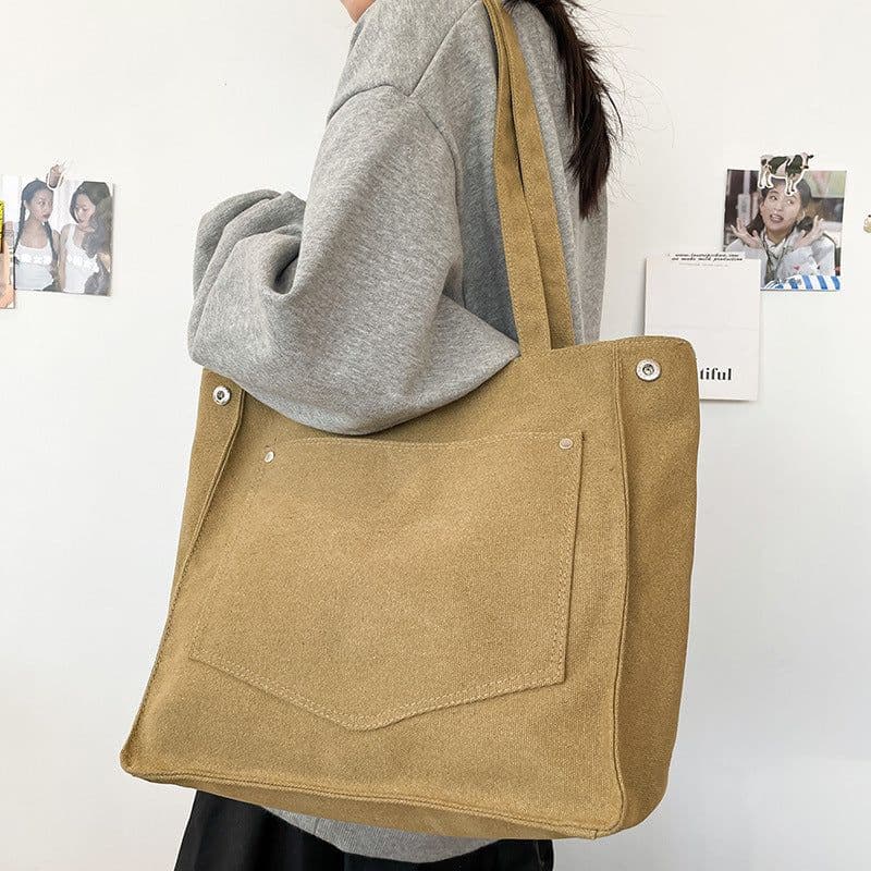 image-Women's Artistic Simple Vintage Canvas Bag