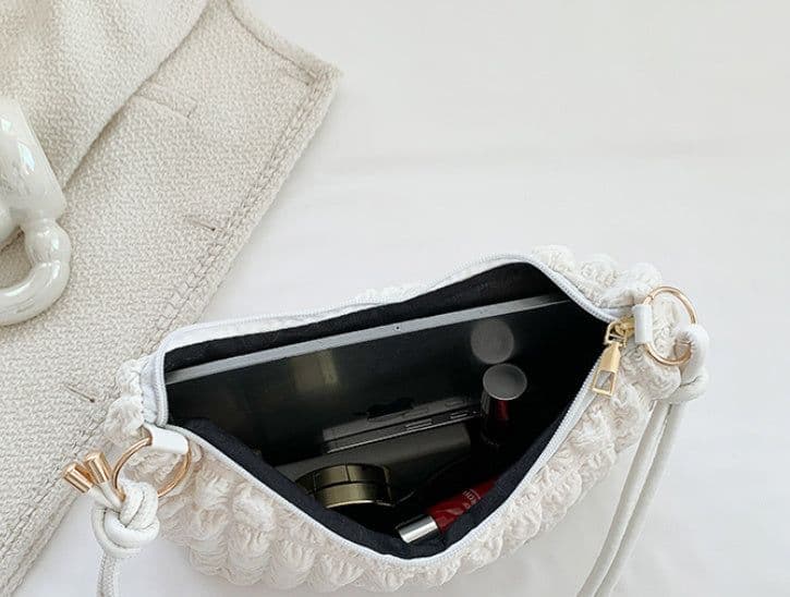 image-Women's Simple Gentle Elegant Pleated Underarm Messenger Bag