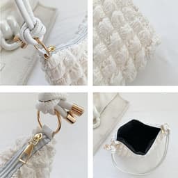 image-Women's Simple Gentle Elegant Pleated Underarm Messenger Bag