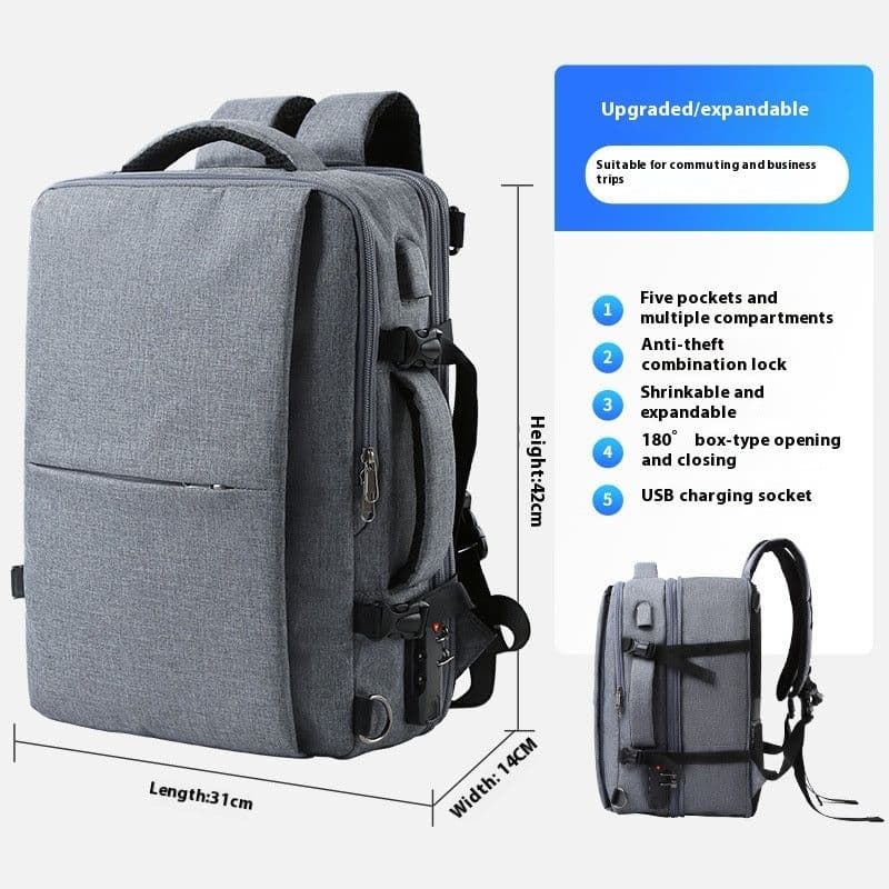 image-Multi-functional Backpack Men's Backpack Large Capacity