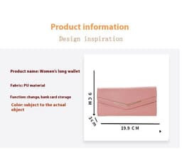image-Women's Long Three-fold Stitching Fashion Multi-card-slot Leather Oil Wax Leather Large-capacity Wallet