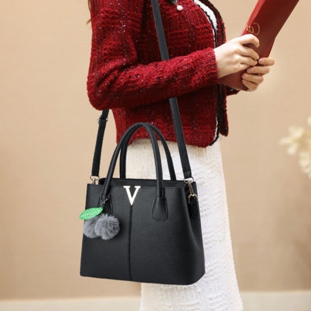 image-New Lychee Pattern Handbag Large Capacity