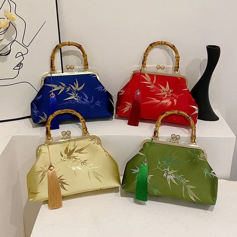 image-Embroidered Chinese Style Retro Portable Crossbody Bag Cheongsam Ethnic Style