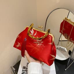 image-Embroidered Chinese Style Retro Portable Crossbody Bag Cheongsam Ethnic Style