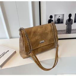 image-Texture Chain Shoulder Bag Crossbody Commuter Tote