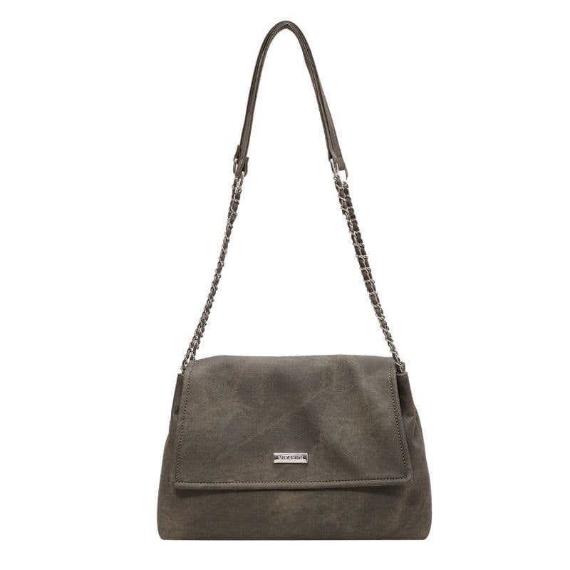 image-Texture Chain Shoulder Bag Crossbody Commuter Tote