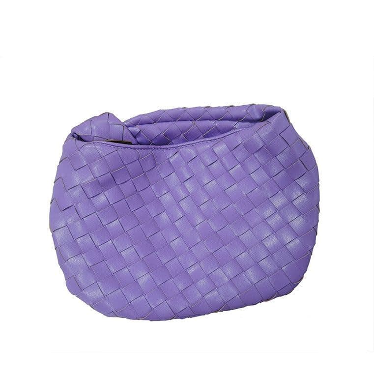image-Woven Croissant Knotted Handbag Underarm Hand Bag