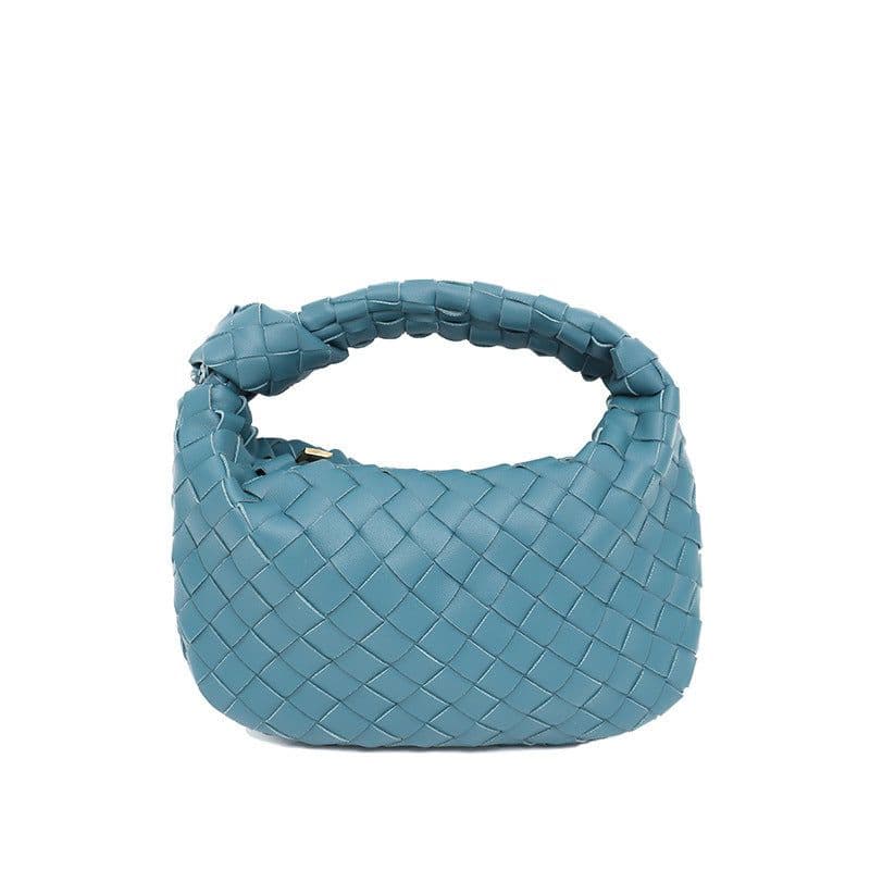 image-Woven Croissant Knotted Handbag Underarm Hand Bag