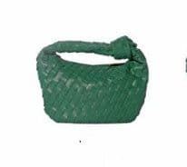 image-Woven Croissant Knotted Handbag Underarm Hand Bag