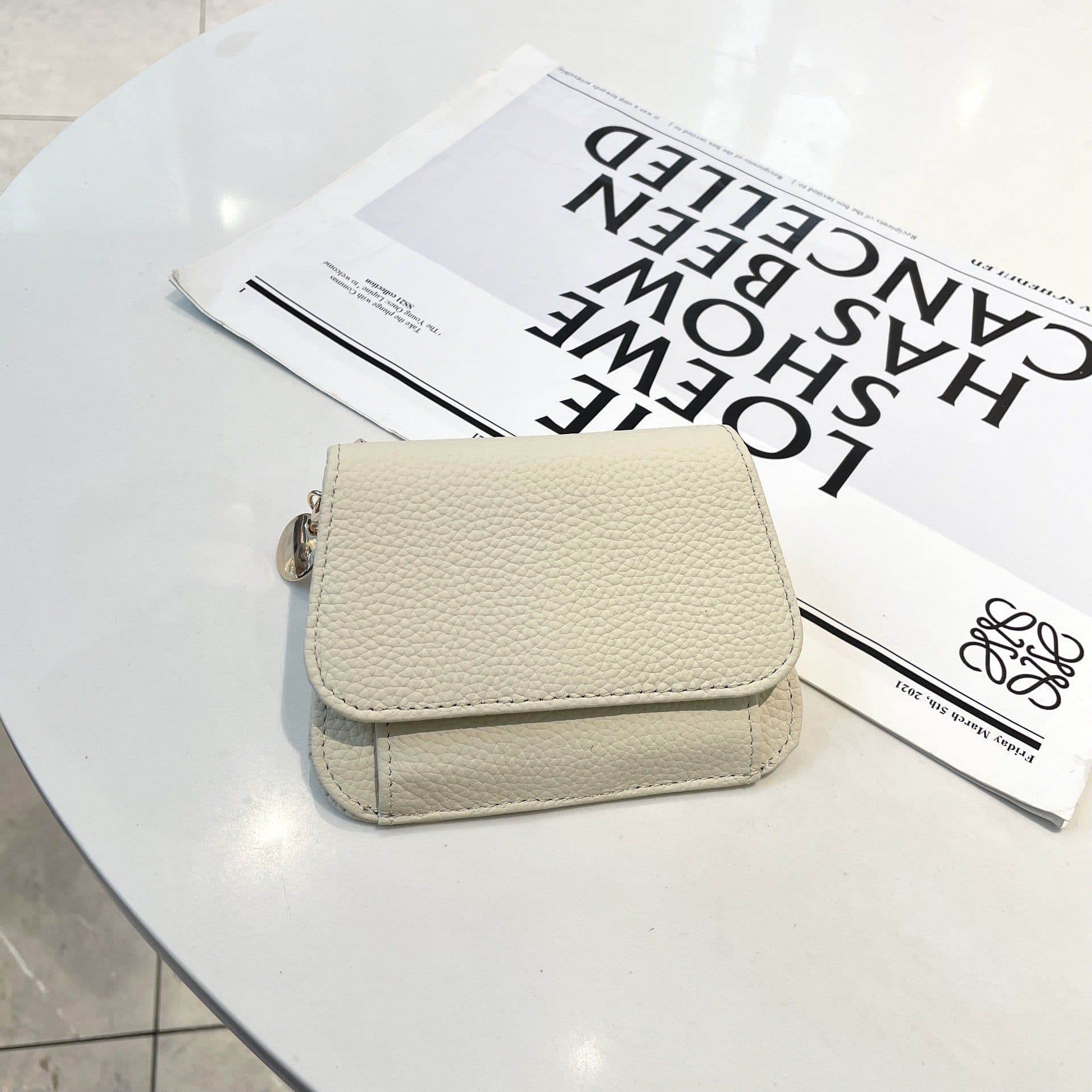 image-Ladies Card Holder Ins Cowhide Korean Style Mini Multi-card Slot Coin Purse