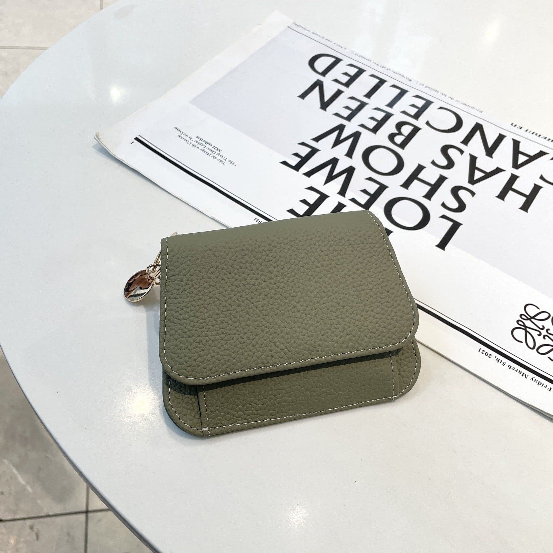 image-Ladies Card Holder Ins Cowhide Korean Style Mini Multi-card Slot Coin Purse