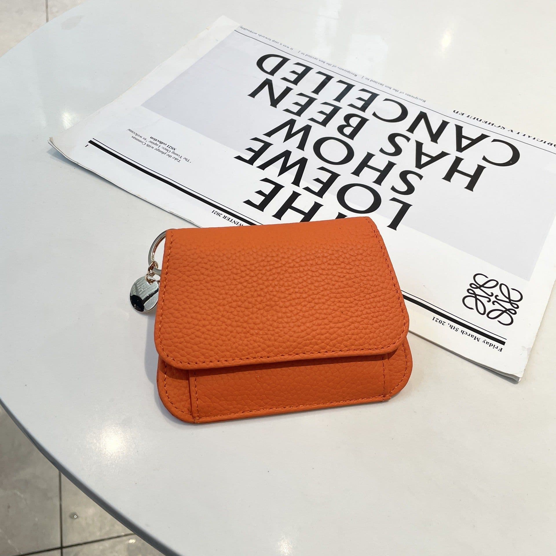 image-Ladies Card Holder Ins Cowhide Korean Style Mini Multi-card Slot Coin Purse