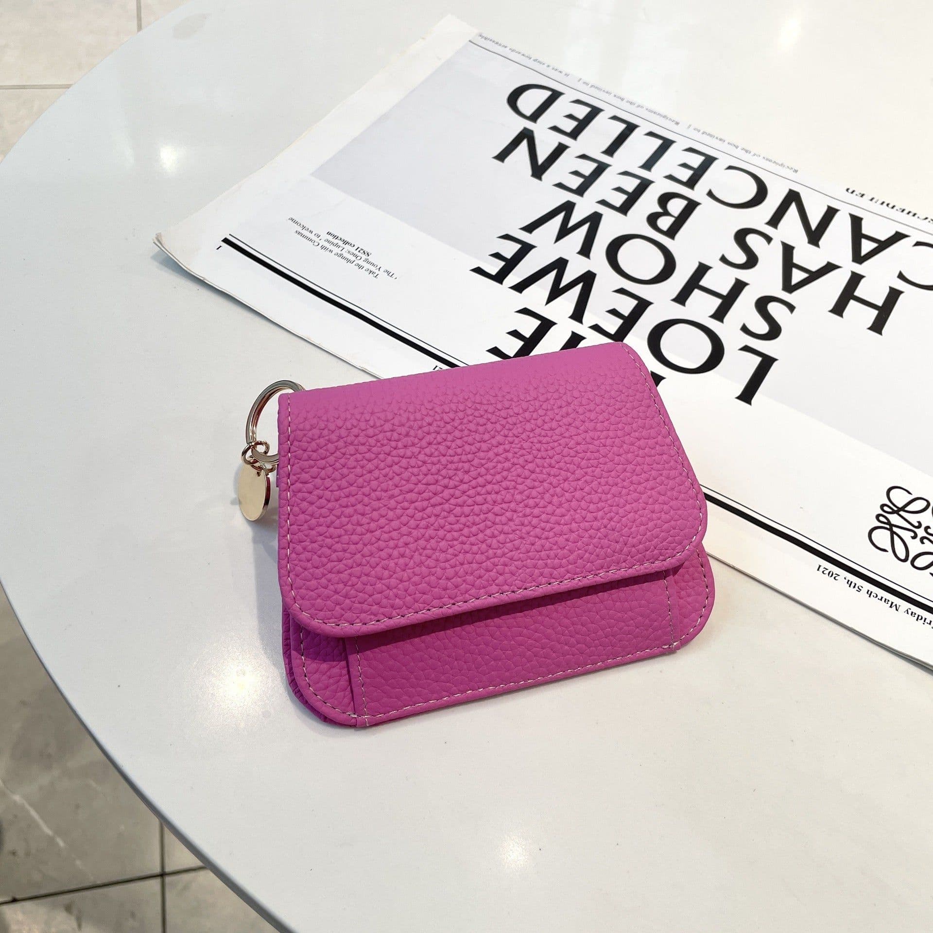 image-Ladies Card Holder Ins Cowhide Korean Style Mini Multi-card Slot Coin Purse