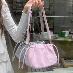 image-New Chinese Style Pleated Chain Cloud Niche Commuter Summer All-matching Crossbody Bag For Women