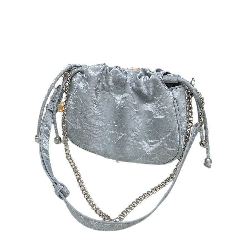 image-New Chinese Style Pleated Chain Cloud Niche Commuter Summer All-matching Crossbody Bag For Women