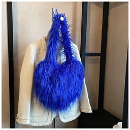 image-Women's Plush Retro Love Shoulder Bag