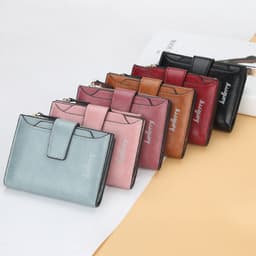 image-Short Multiple Card Slots Buckle Driving License Card Holder Zipper Wallet