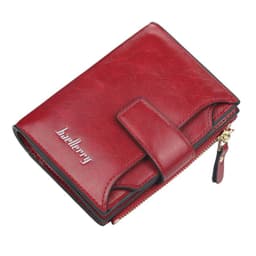 image-Short Multiple Card Slots Buckle Driving License Card Holder Zipper Wallet