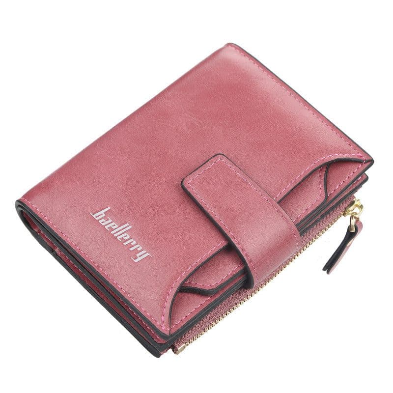 image-Short Multiple Card Slots Buckle Driving License Card Holder Zipper Wallet