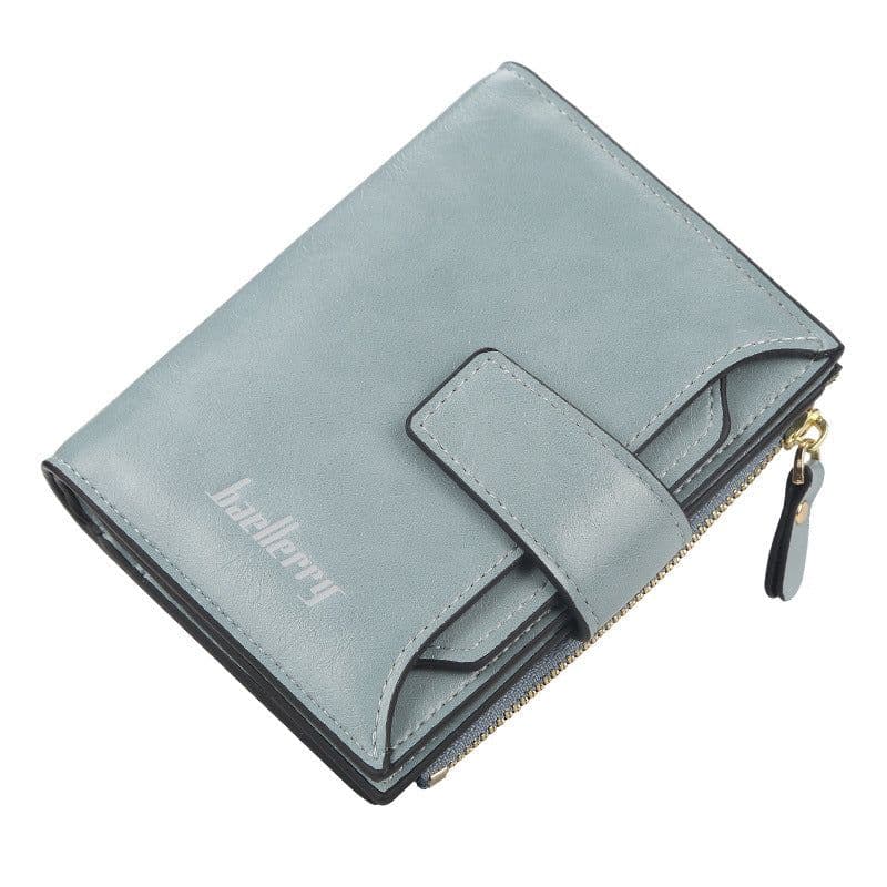 image-Short Multiple Card Slots Buckle Driving License Card Holder Zipper Wallet