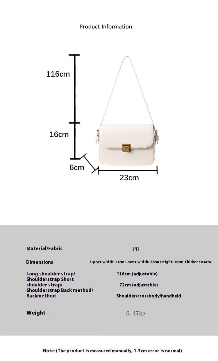 image-Women's Fashion Simple Crossbody Shoulder Small Square Bag