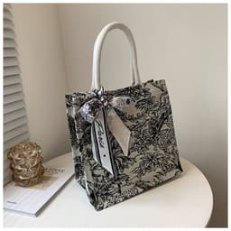 image-Women's Fashion Commuter Canvas Handbag