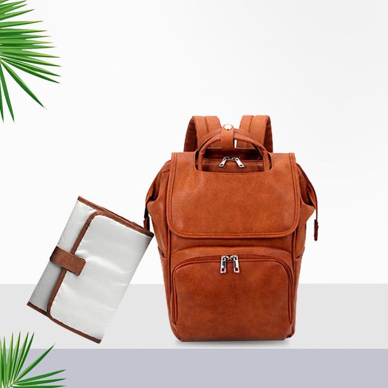 image-European And American Fashion Pu Mummy Bag Multi-functional Backpack Outdoor Large Capacity