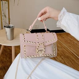 image-New Fashion Rivet Transparent Women's Bag