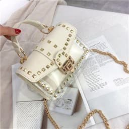image-New Fashion Rivet Transparent Women's Bag