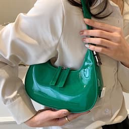 image-Red Women's Shoulder Bag Patent Leather Underarm