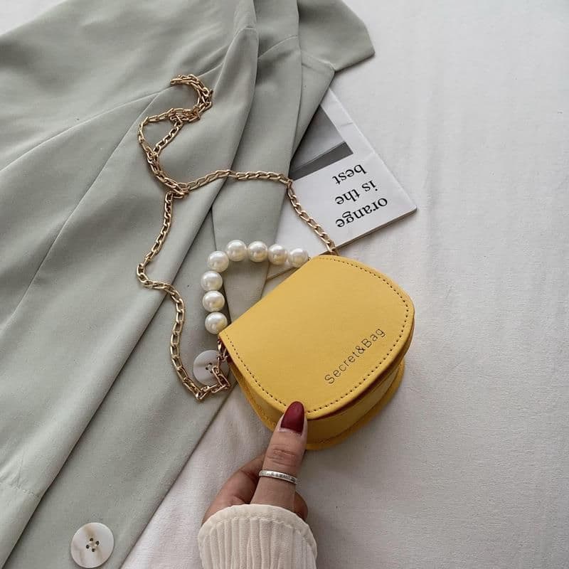 image-Women's Fashion Pearl Hand Shoulder Bag