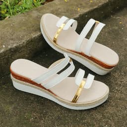 image-Colorblock-strap Wedges Sandals Summer Fashion Hemp Heel Slides Slippers Outdoor Thick Bottom Fish Mouth Shoes For Women