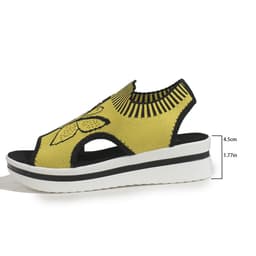 image-Summer Butterfly Print Sports Sandals Casual Breathable Flying Woven Flat Shoes For Women