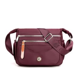 image-Multilayer One Shoulder Bag Large Capacity Waterproof Nylon Crossbody Bag
