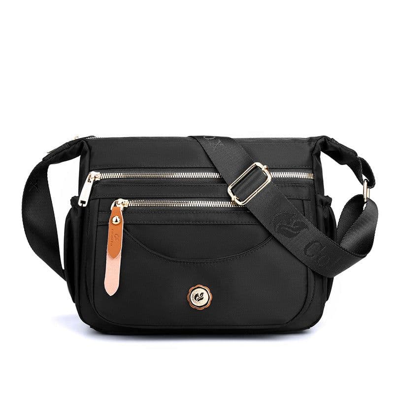 image-Multilayer One Shoulder Bag Large Capacity Waterproof Nylon Crossbody Bag