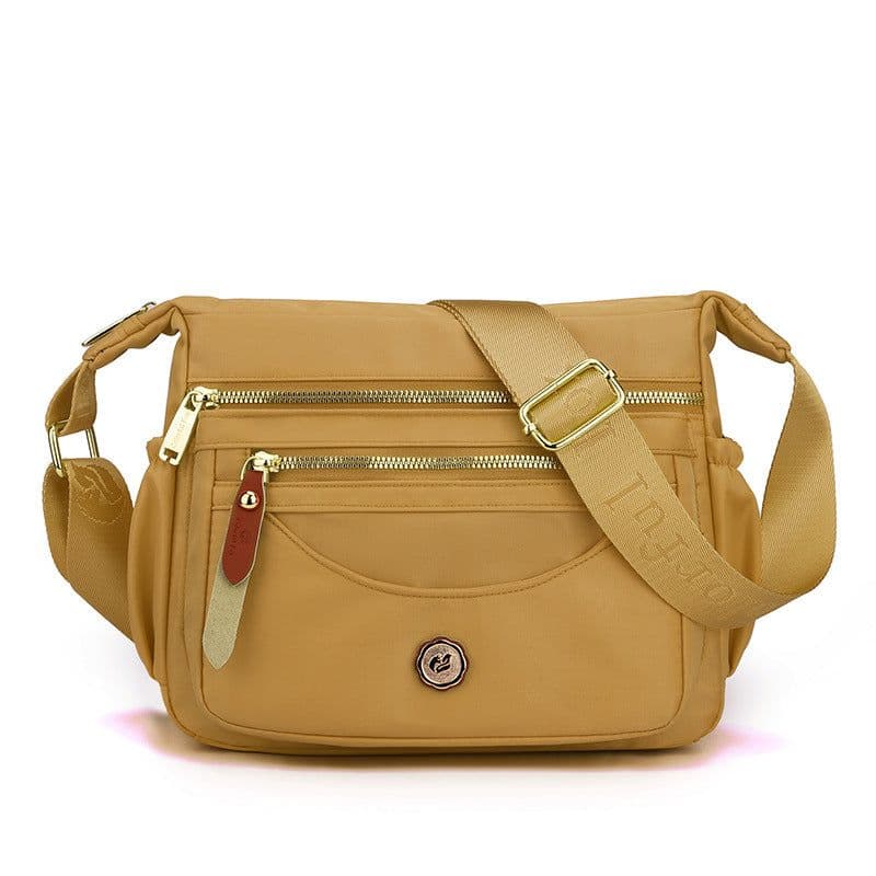 image-Multilayer One Shoulder Bag Large Capacity Waterproof Nylon Crossbody Bag